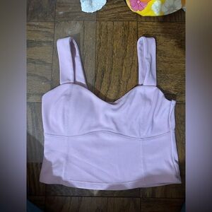 Pink Cropped Tank Top